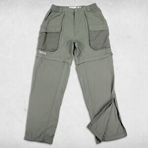 Columbia GRT Convertible Cargo Hiking Pants Men M Green Nylon Outdoor Gorpcore